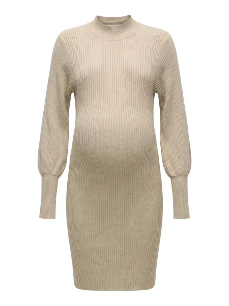 Vero Moda Maternity Πλεκτό φόρεμα VMMHARPER μελανζέ μπεζ