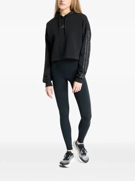 Pantaloni cargo Adidas cu dungi clasici alergare negru