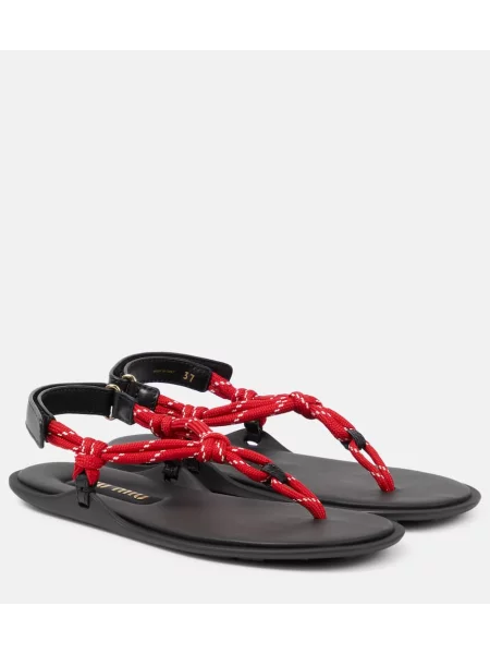 Usnjene tangice Miu Miu rdeča