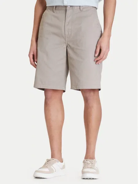 Calvin Klein Jeans Σορτς υφασμάτινο Baggy Fit μπεζ