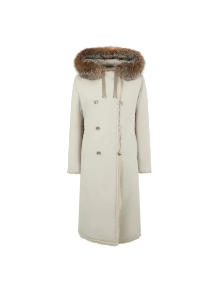 Płaszcz skórzany Moorer skórzany szary