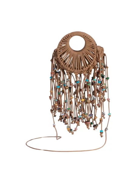 Torba Hibourama z kamieniami brązowa