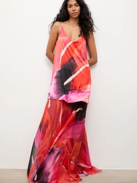 Answear.LAB sukienka letnia pomarańczowa