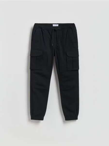 Reserved Pantaloni jogger cargo negru