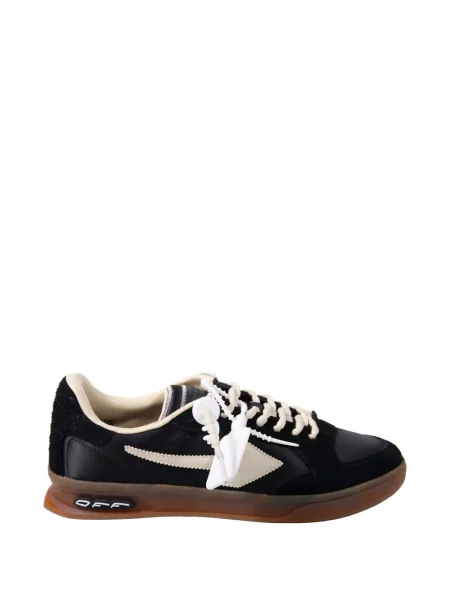 Sneakerși Off-white cu șireturi din dantelă alb