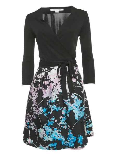 Rochie Dvf Diane Von Furstenberg cu model floral cu imagine de costum negru