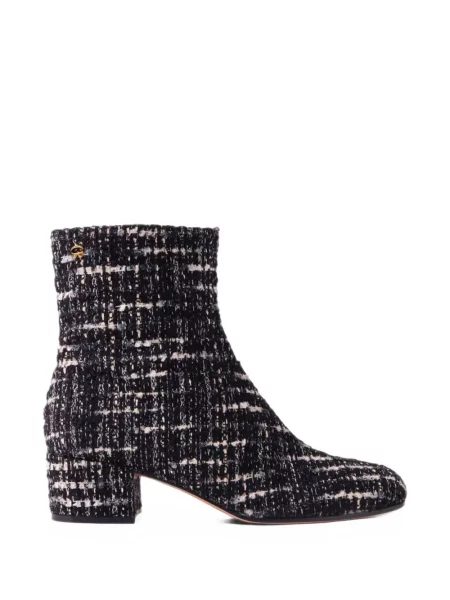 Cizme scurte Gianvito Rossi din tweed negru