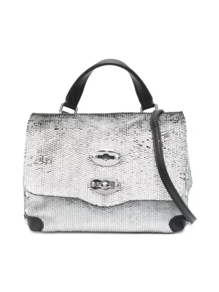 Torebka Zanellato skórzana szara