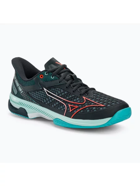 Încălțăminte de tenis pentru bărbați Mizuno Wave Exceed Tour 5 AC collegiate blue/soleil/tanager turquoise albastru