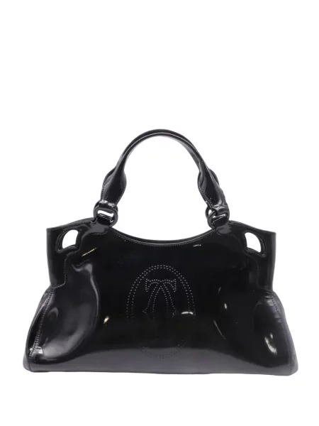 Geantă shopper Cartier din piele de lac negru