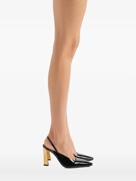 Pantofi cu toc Giuseppe Zanotti slingback negru