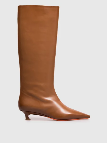 Шкіряні чоботи Santoni коричневі