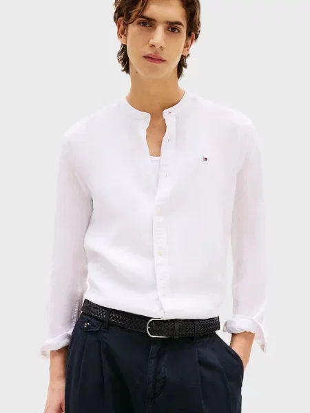 Льняная рубашка Tommy Hilfiger белая