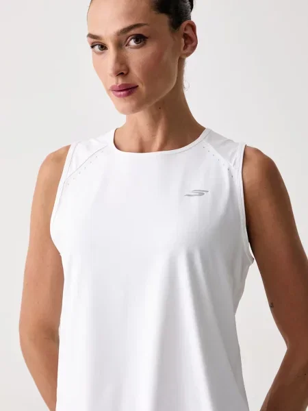 Skechers топ за трениране дамски бяло