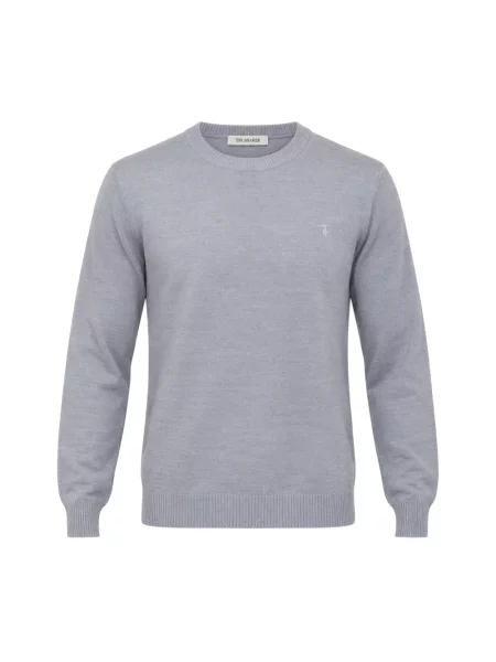 Sweter Trussardi wełniany szary