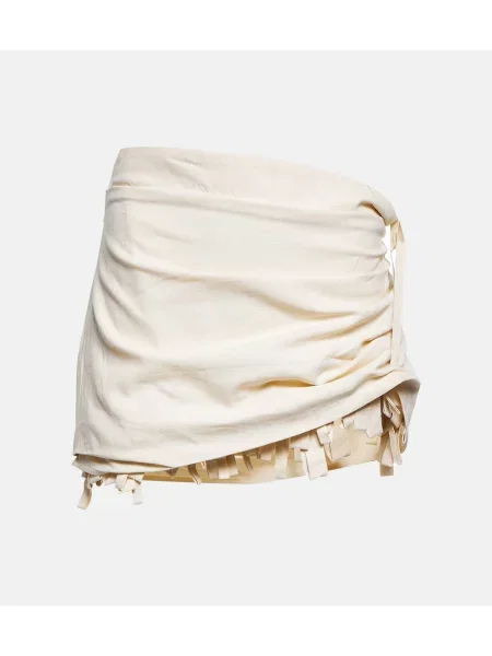 Fustă Jacquemus cu volane alb