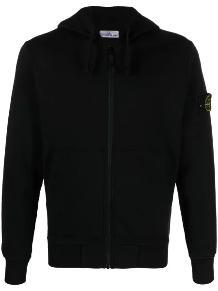 Суичър с качулка Stone Island камъни черно