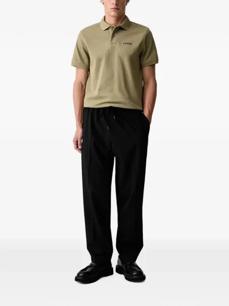 Tricou polo Barbour cu autograf verde