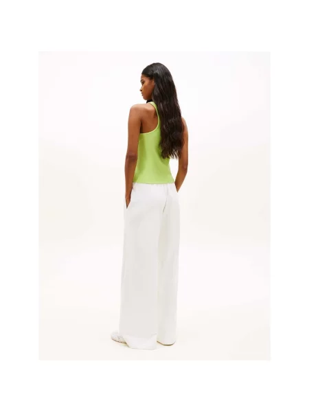 Tommy Jeans Top Racerback Svijetlo zelena