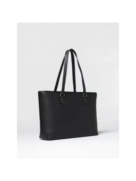 Lniana torebka Love Moschino czarna