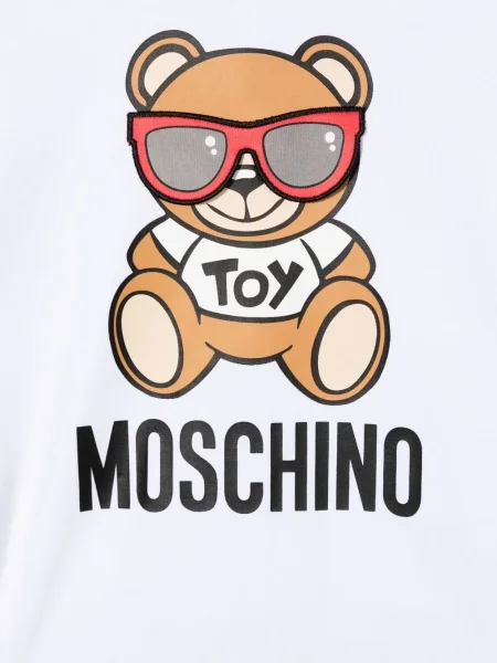 Bluza z kapturem dziecięca Moschino biała