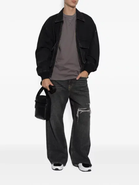 Tricou Diesel cu autograf gri