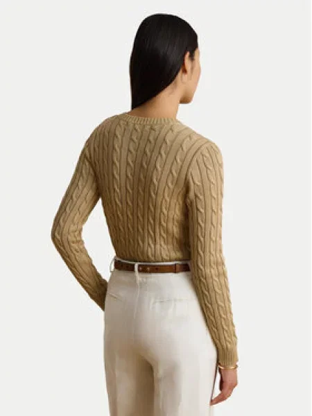 Lauren Ralph Lauren pulover za žene s pamukom bež