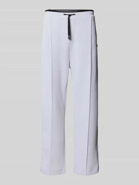 Spodnie dresowe o kroju relaxed fit z dodatkiem bawełny Boss Green białe