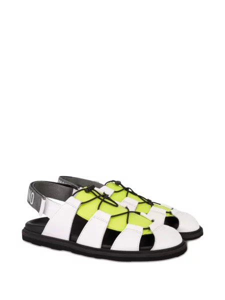 Sandale Moschino cu bretele alb