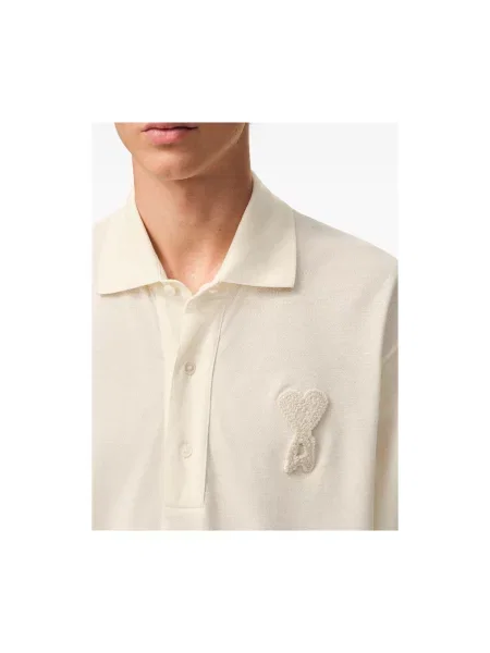 Tricou polo Ami Paris bej