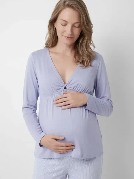 Women'secret dvojdielne pyžamo dámske s viskózou modrá