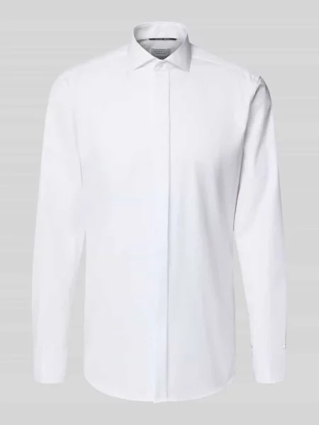Eterna Slim Fit Koszula z wywijanymi mankietami Mężczyźni Slim Fit 38 biały
