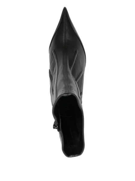 Cizme scurte Mugler din piele negru