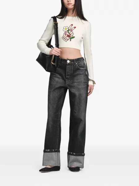 Pulover Marc Jacobs cu broderie alb
