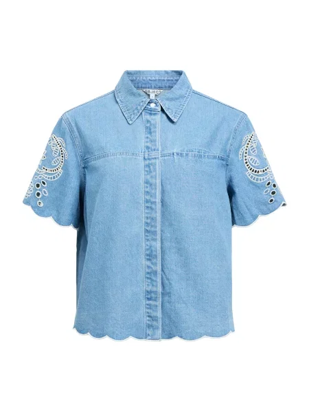 OBJECT Bluză OBJIDDA denim albastru