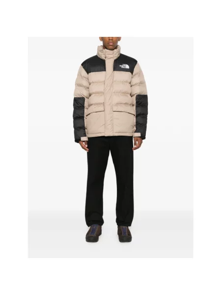 Kurtka pikowana z wyhaftowanym logo model ‘LIMBARA’ The North Face beżowa