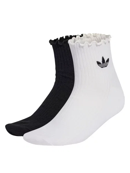 ADIDAS ORIGINALS Ponožky RUFFLE QUARTER čierna biela