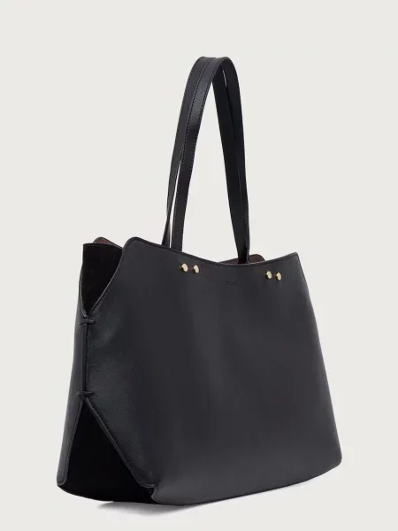 Geantă shopper Pollini din piele maro