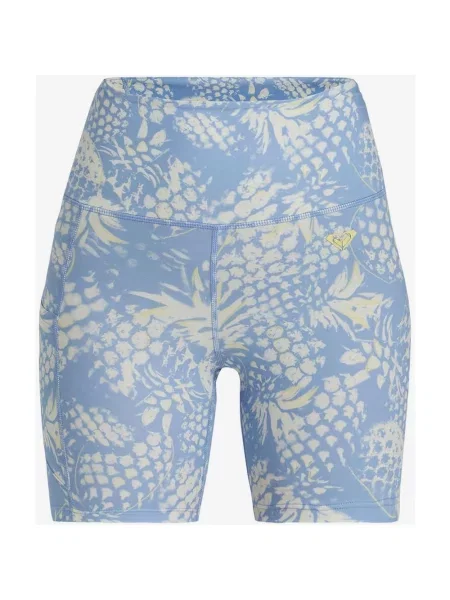 Legginsy krótkie Roxy Heart Biker niebieski jasny XS biały
