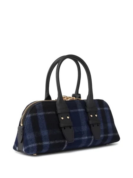 Καρό τσάντα shopper Pinko μπλε