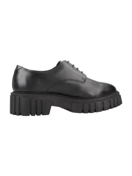 Oxford Clarks din țesătură twill negru