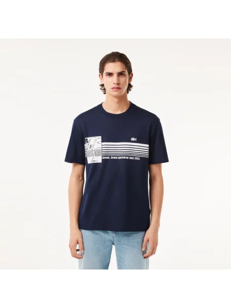 Lacoste Koszulka Lacoste granatowa