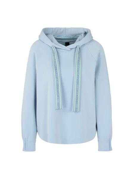 Bluza z kapturem Marc Cain z kapturem niebieska
