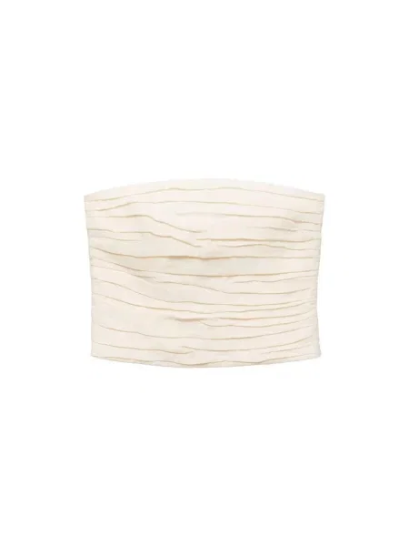 MANGO Top Margot natural alb