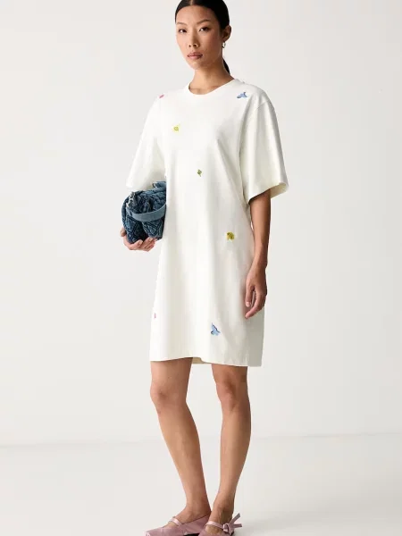 Marimekko rochie din cu bej