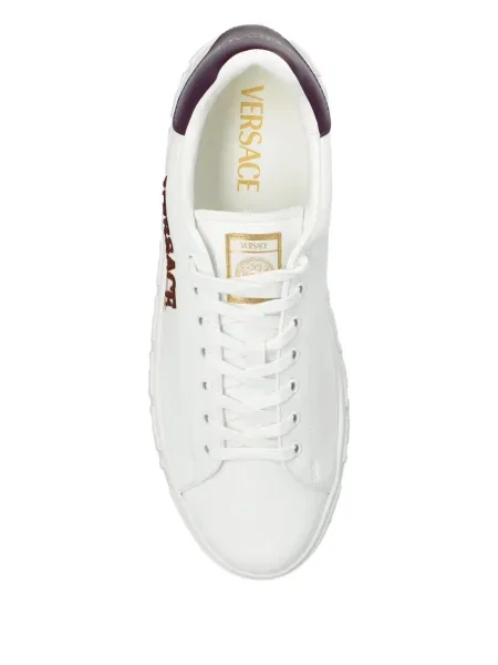 Sneakerși Versace cu broderie alb