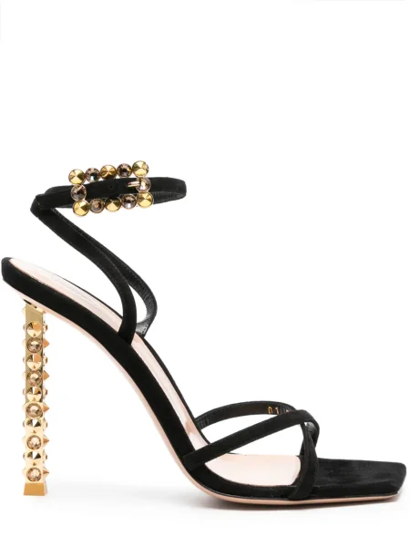 Sandale Gianvito Rossi din piele de căprioară negru