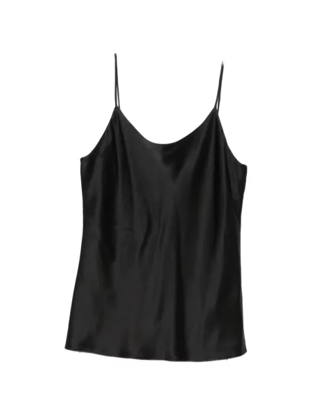 Top Max Mara din satin cu bretele negru