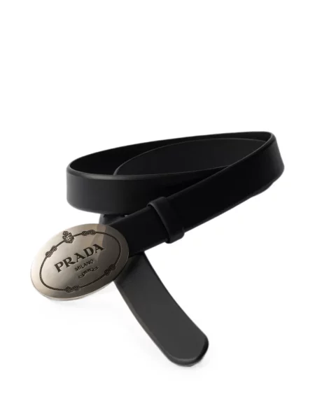 Cu centură curea Prada din piele negru
