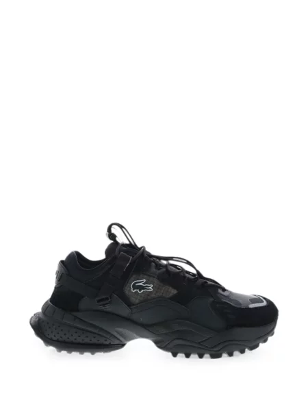 Sneakerși Lacoste cu șireturi din dantelă negru